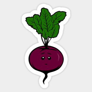 Nervous Beet Sips Tea Party Series Sticker